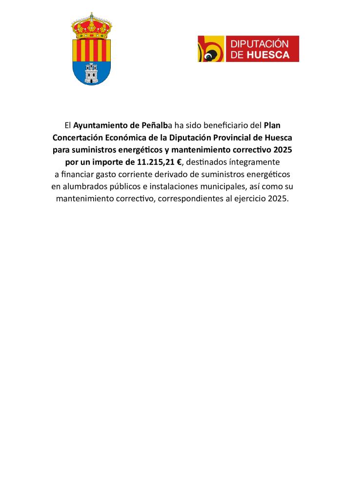 Imagen Plan Concertación Económica DPH para suministros energéticos y mantenimiento correctivo 2025